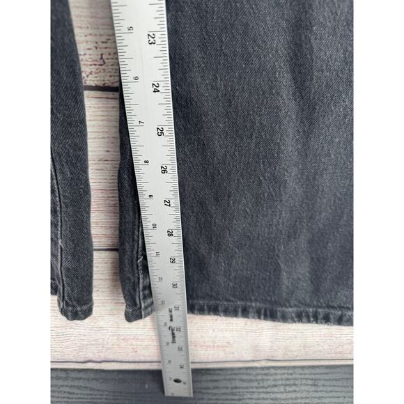 BDG Stretch High-Rise Flare Jeans Mens 39 Black Gray Medium Wash Distressed - Picture 12 of 12